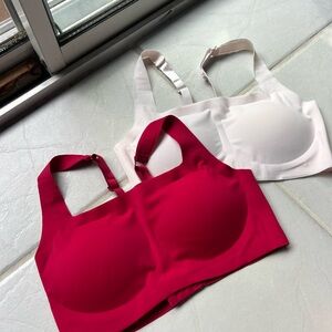 Steve Madden Vibrant Red and Soft Pink Bra Duo